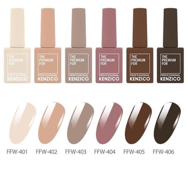 Kenzico Korean Gel Polish, Cafe Mocha Colour Gel Polish FFW-402