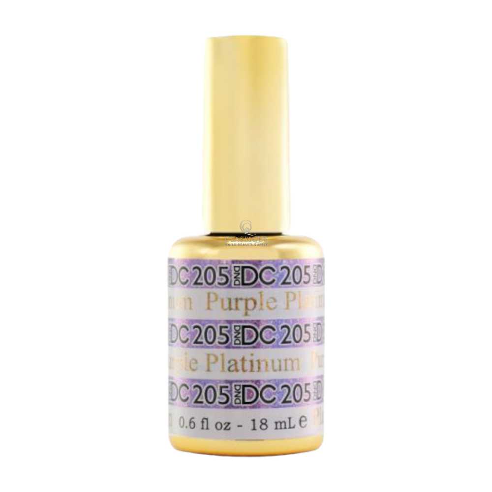 DND DC Platinum 205 Purple - Metallic Glitter Gel Polish