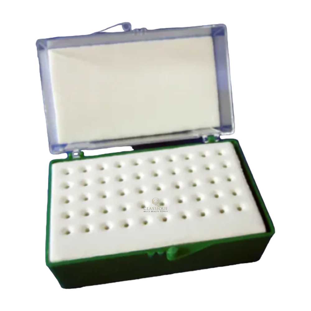 Empty Carbide Nail Drill Box 50 Slots for Nail Technicians