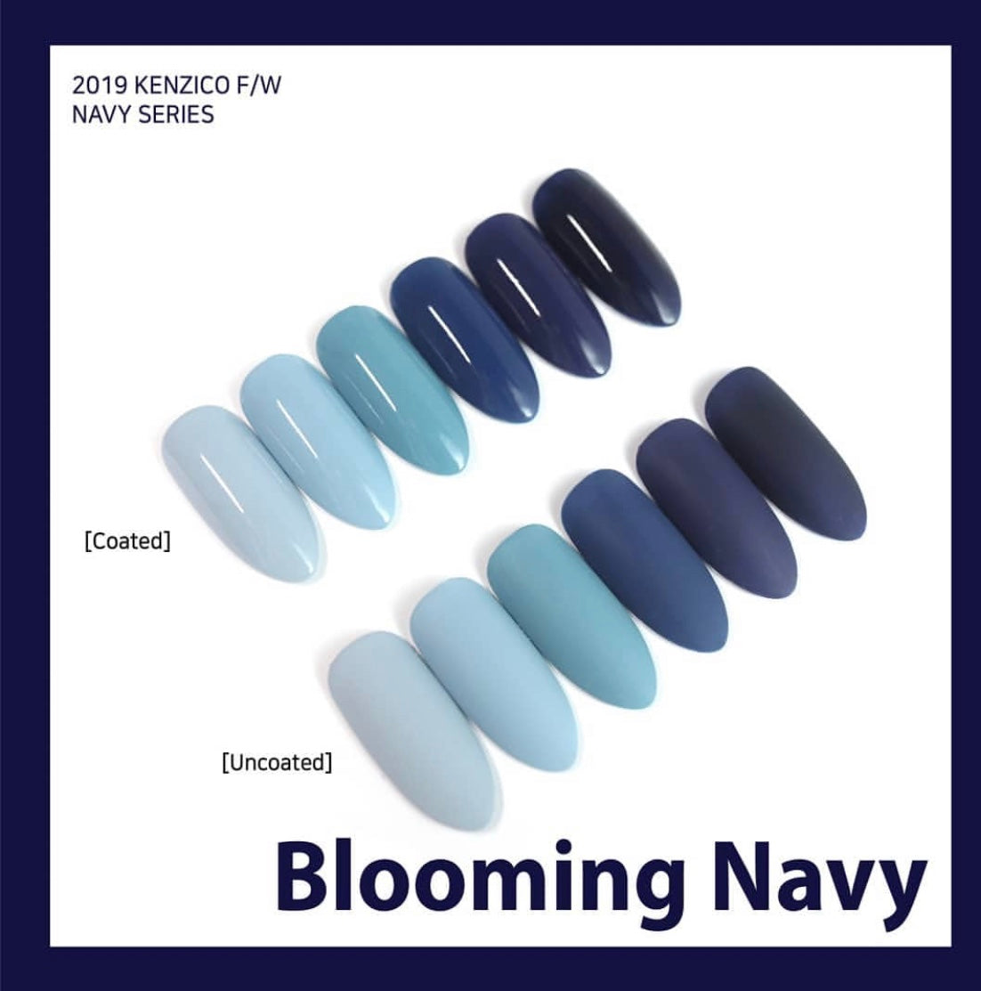 Kenzico Korean Gel Polish, Blooming Navy Gel Polish FFW-602