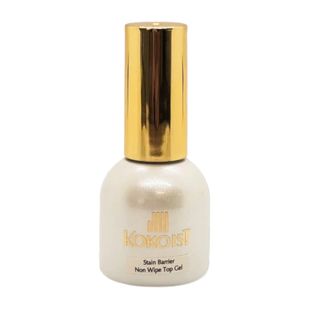 Kokoist Gel Polish Stain Barrier, Extreme Shine Non Wipe Top Coat 12ml