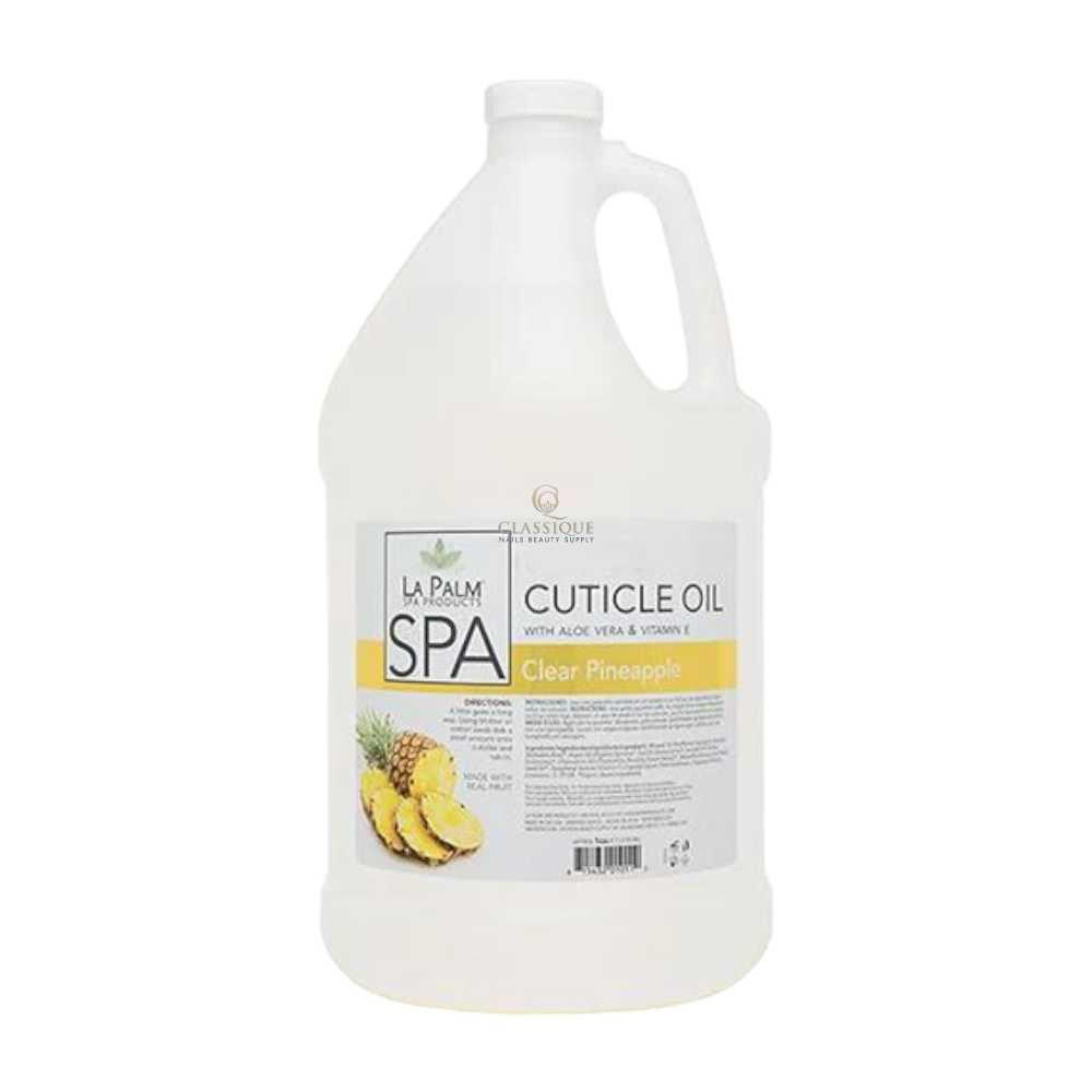 La Palm Cuticle Oil - Pineapple Clear 1Gal (Case of 4) - Classique Nails Beauty Supply, massage oil