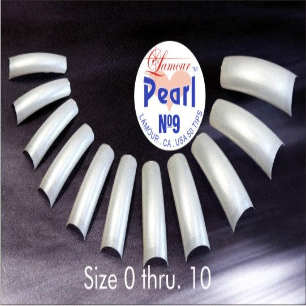 Lamour Pearl Tips Size #7 (Bag of 50) - Classique Nails Beauty Supply