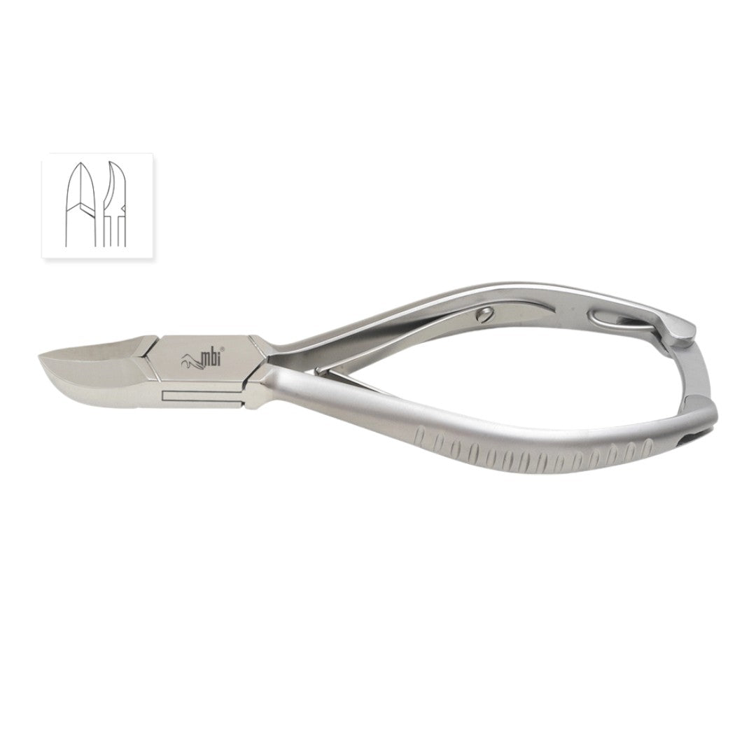 MBI-203 Toenail Nipper Double Spring Curved Jaw Size 5.5' - Classique Nails Beauty Supply