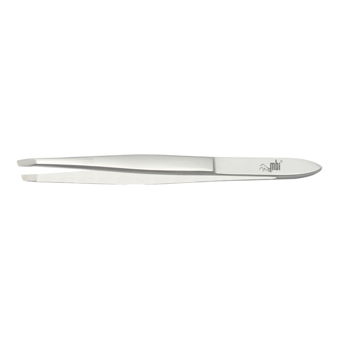 MBI-403 Eyebrow Tweezer Slanted Narrow Tip Size 3.5' - Classique Nails Beauty Supply