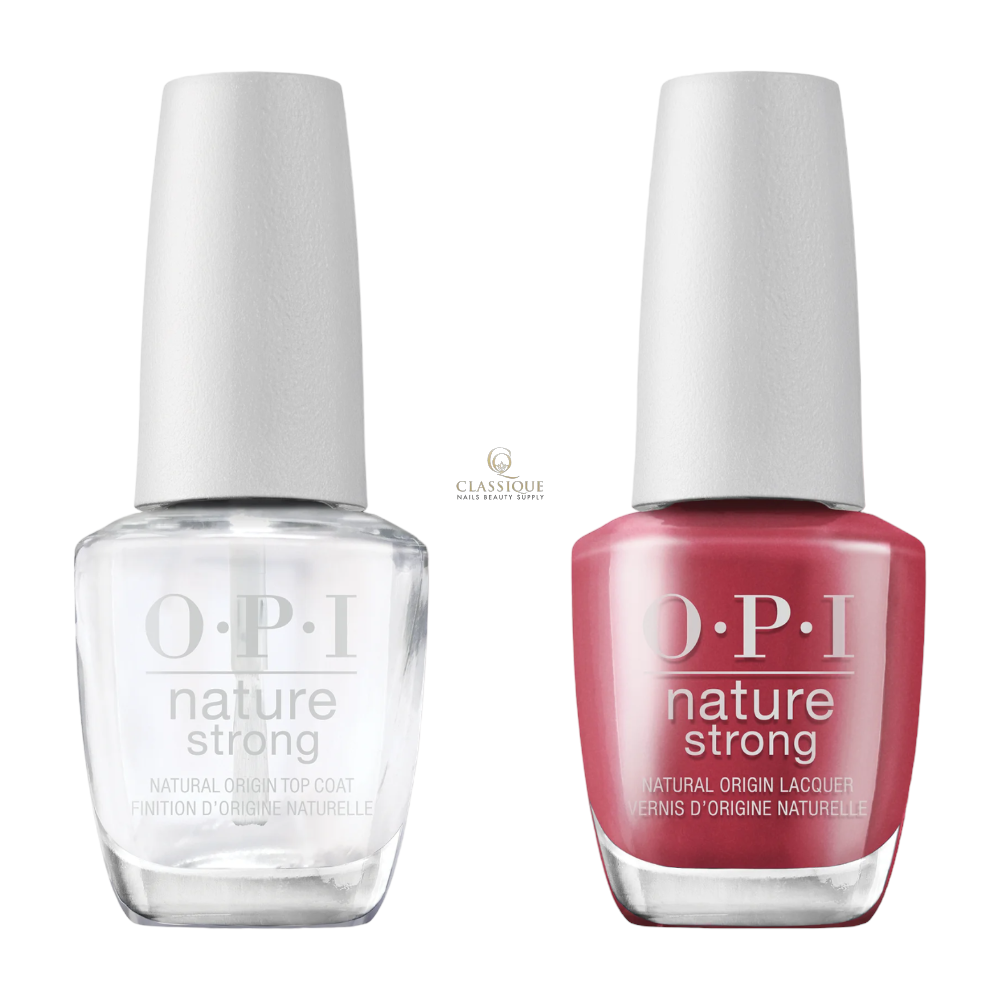 OPI Nature Strong Top & Colour Combo - #NAT014 Give A Garnet - Classique Nails Beauty Supply