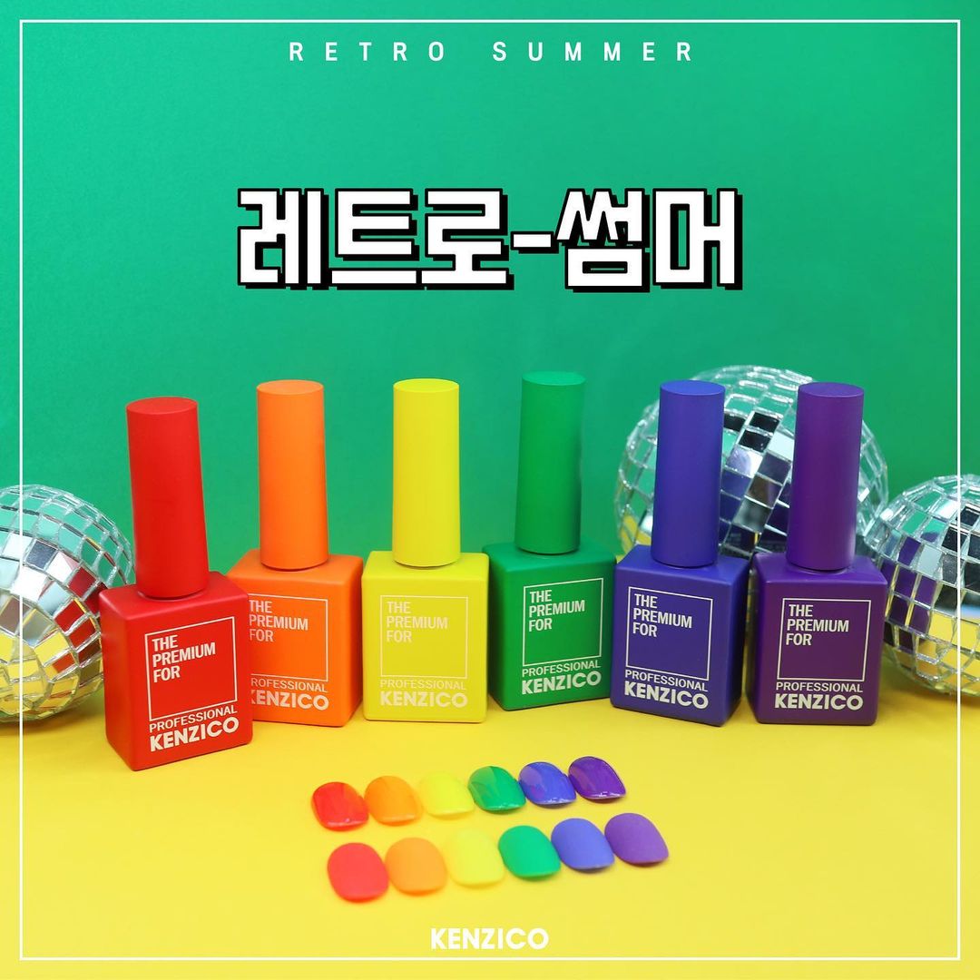 Kenzico Korean Gel Polish, Retro Summer Colour Gel Polish PR-06