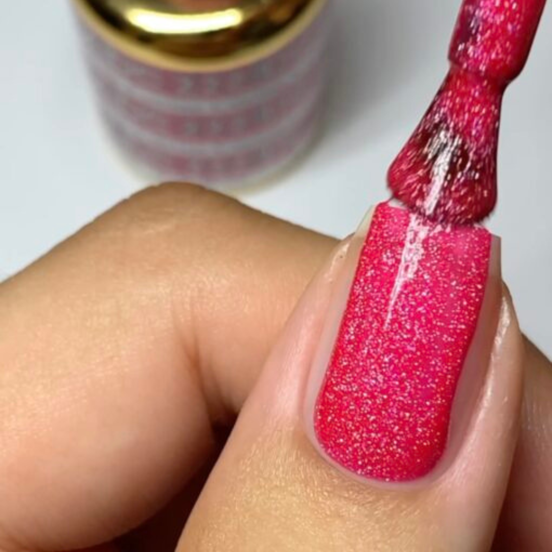 DND DC Mermaid 222 Cerise - Sparkling Glitter Gel Polish