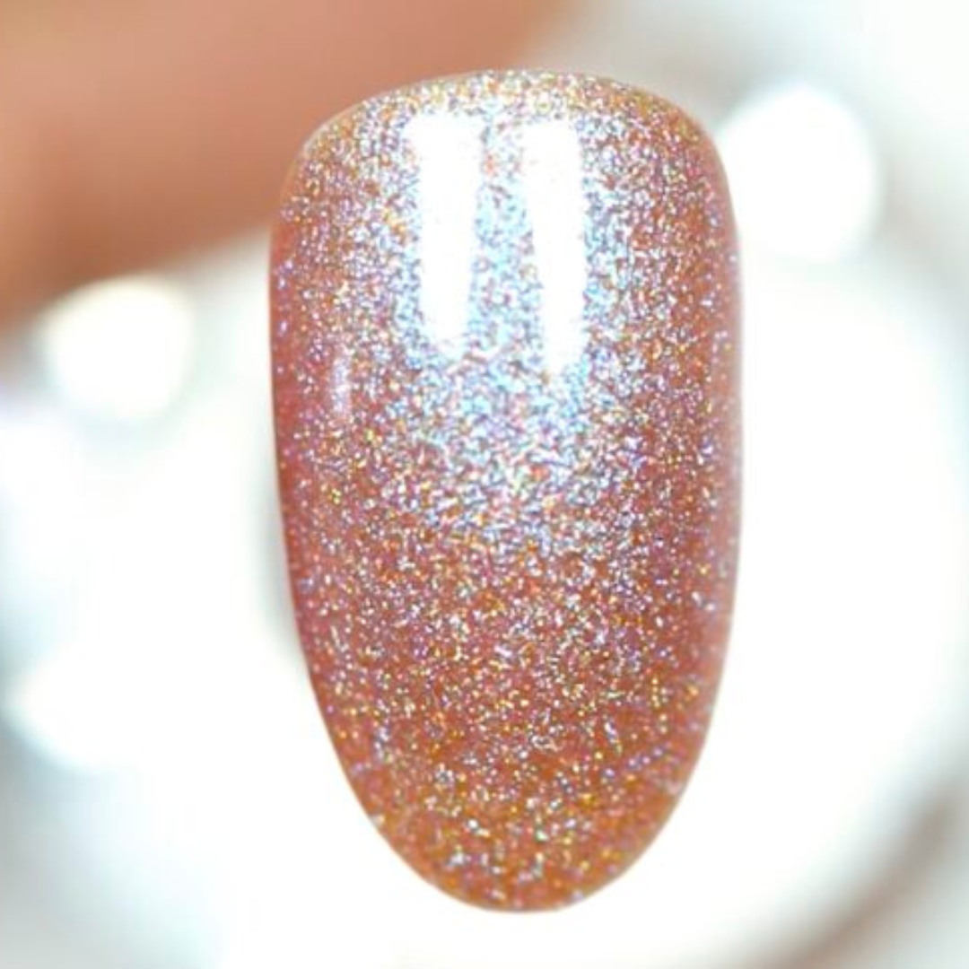 DND DC Mermaid 241 Light Salmon - Sparkling Glitter Gel Polish