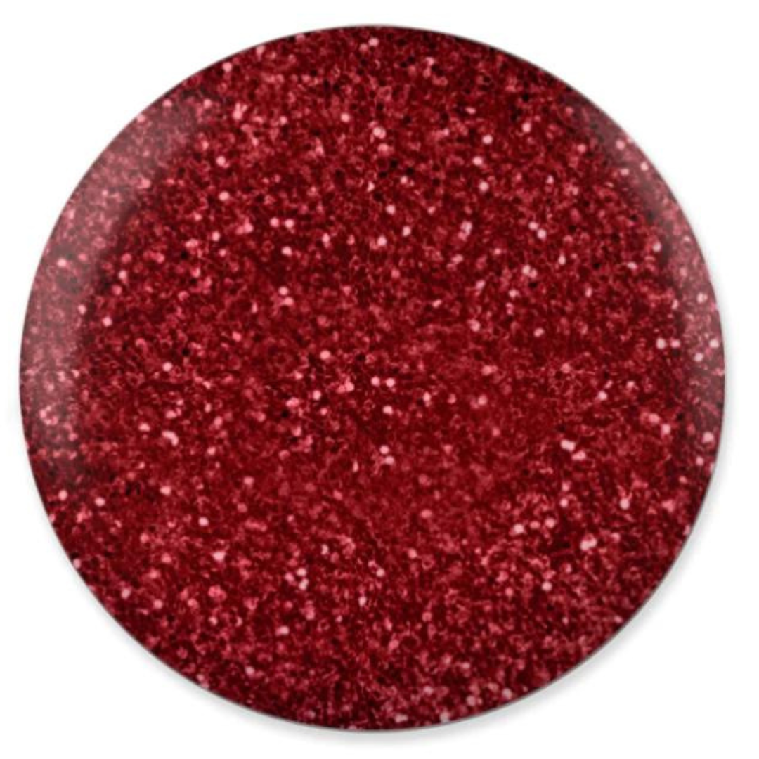 DND DC Platinum 187 Scarlet - Metallic Glitter Gel Polish