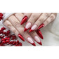 chrome nail powder, chrome nails, chrome red nails​, dark red chrome nails​, red chrome christmas nails