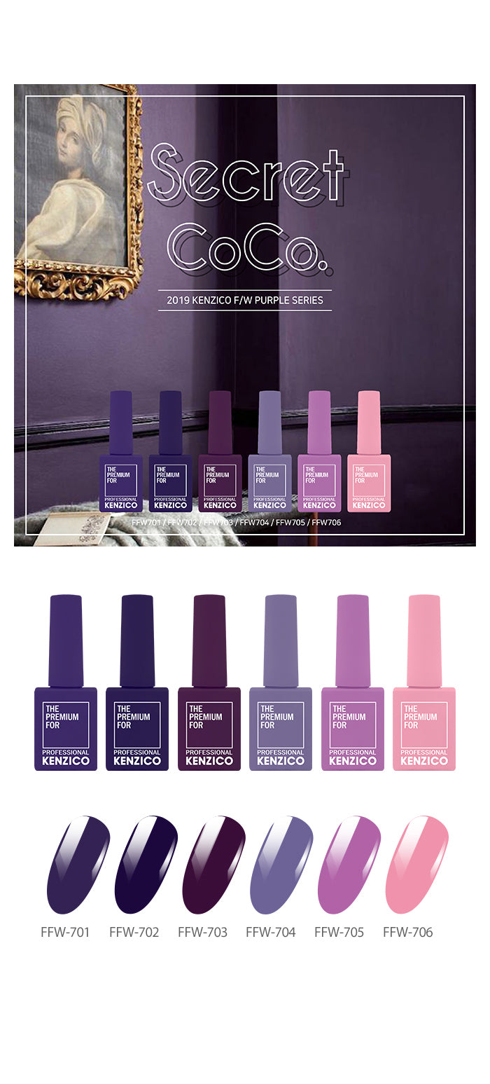 Kenzico Korean Gel Polish, Secret CoCo Colour Gel Polish FFW-702