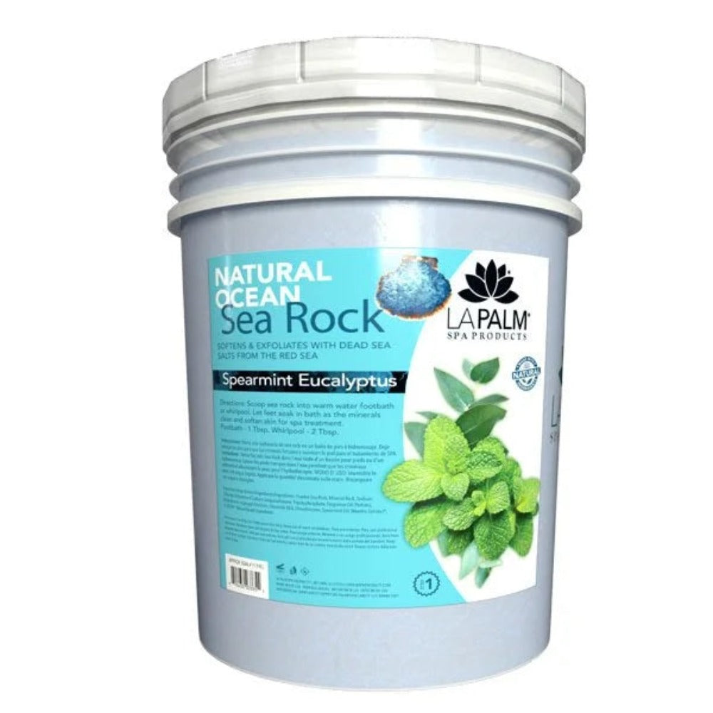 La Palm Sea Rock Salt - Spearmint Eucalyptus 5Gal Bucket (Pick Up Only) Classique Nails Beauty Supply Inc.