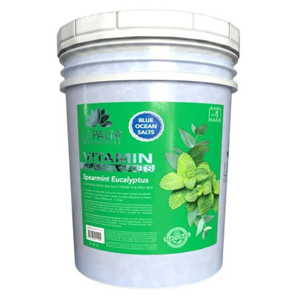 La Palm Sea Spa Salt - Spearmint Eucalyptus 5Gal Bucket (Pick Up Only) Classique Nails Beauty Supply Inc.