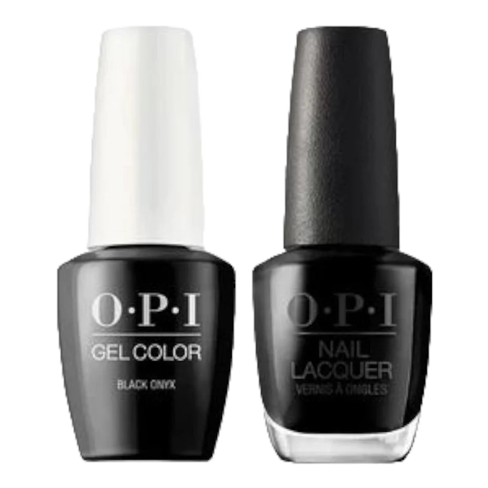 opi gel polish & matching opi nail lacquer T02 Black Onyx 