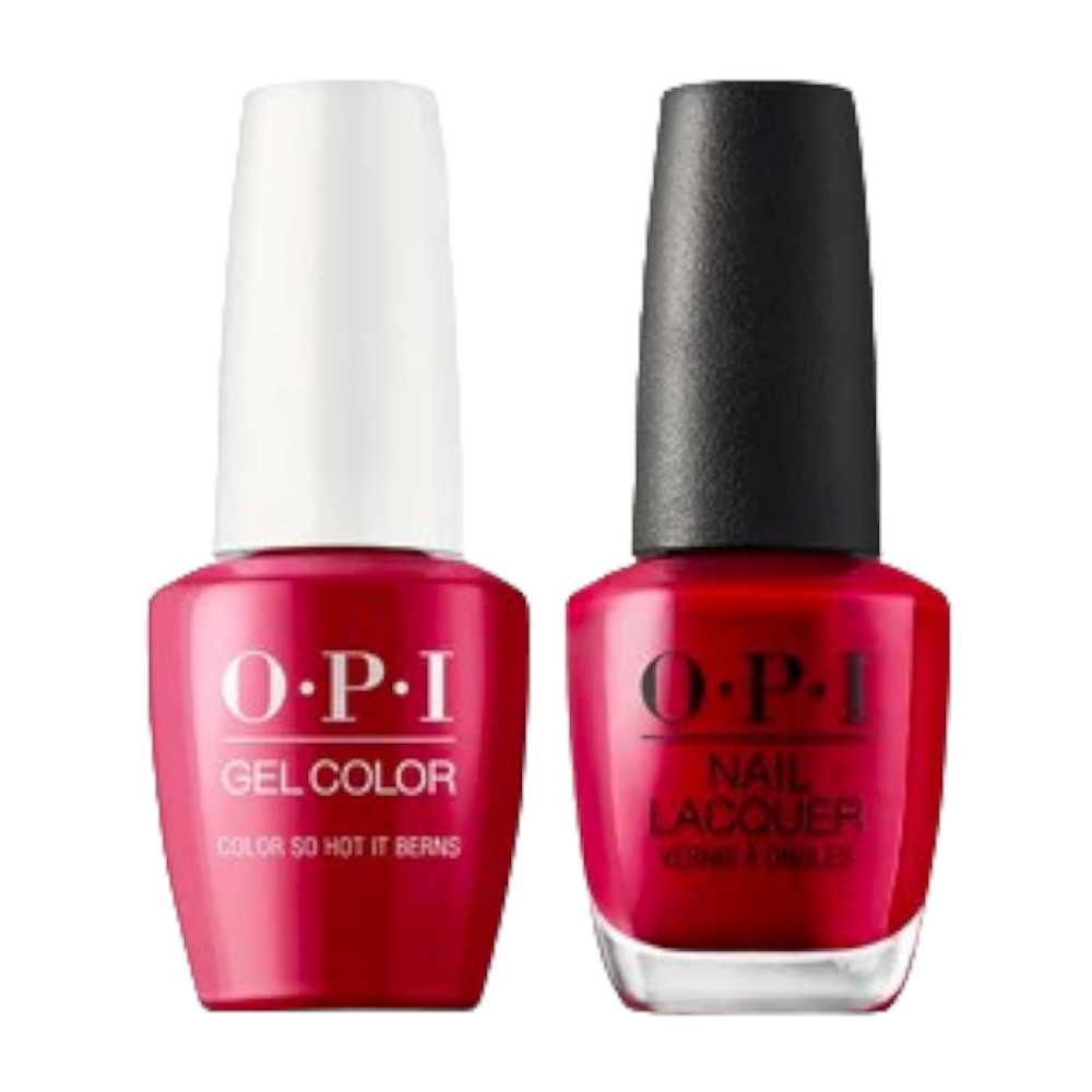 opi gel polish & matching opi nail lacquer Z13 Colour So Hot It Berns 