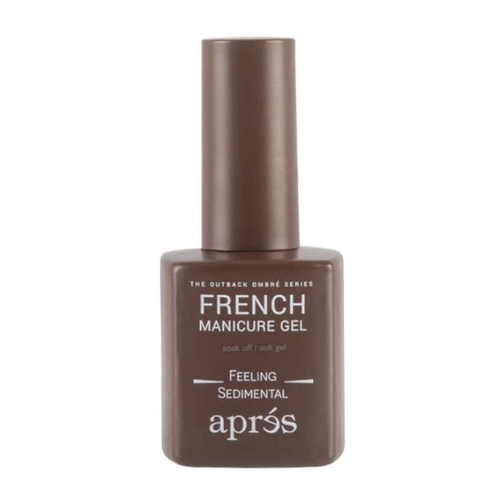 brown french manicure