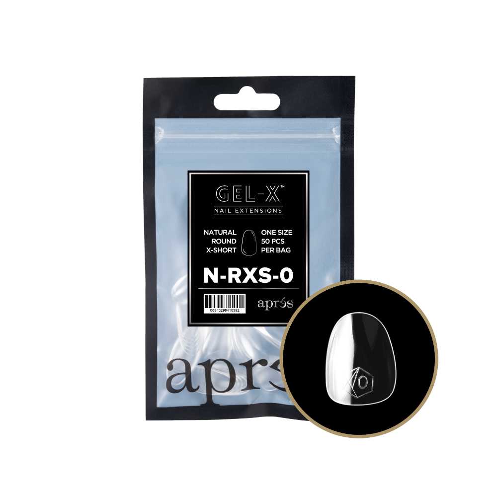 Apres Gel-X Refill Tips 2.0, good press on nails, Round Extra Short