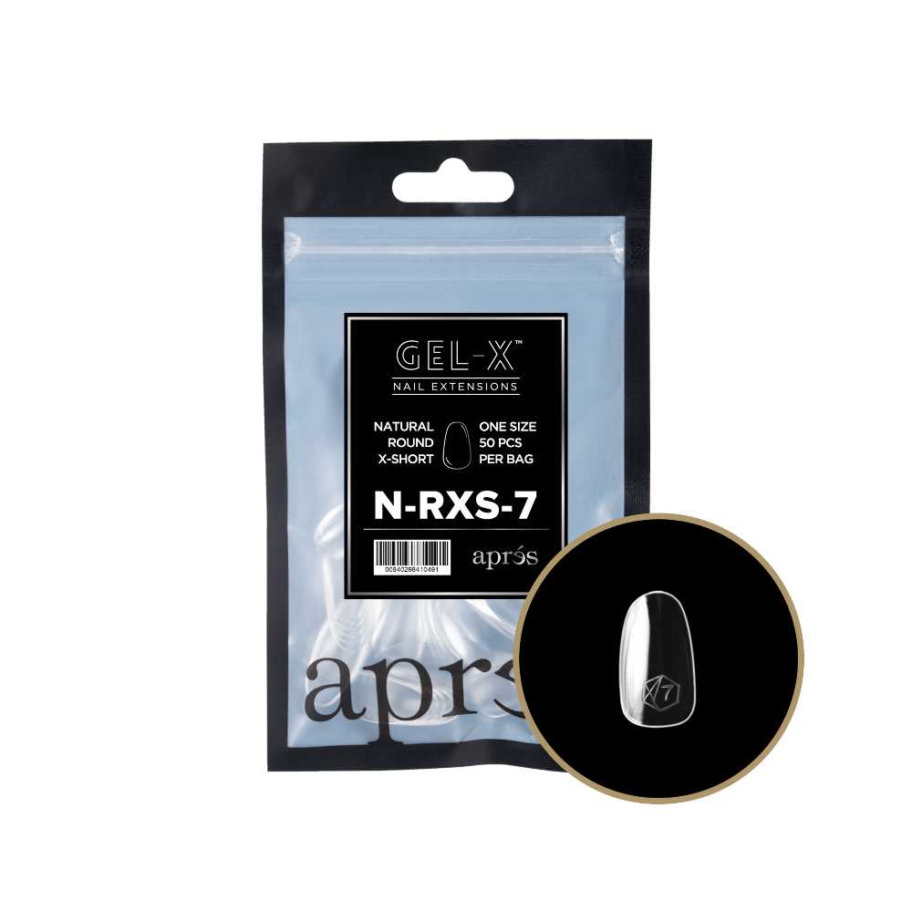 Apres Gel-X Refill Tips 2.0, good press on nails, Round Extra Short