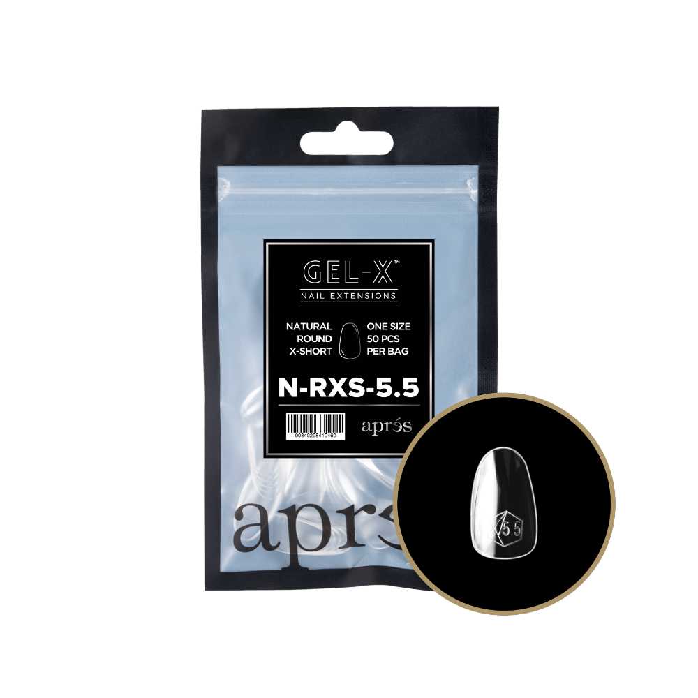 Apres Gel-X Refill Tips 2.0, good press on nails, Round Extra Short