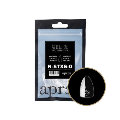 Apres Gel-X Refill Tips 2.0, good press on nails, Stiletto Extra Short