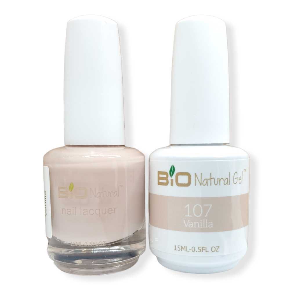 Bio Natural Gel Polish, Non-toxic Nail Lacquer, 107 Vanilla