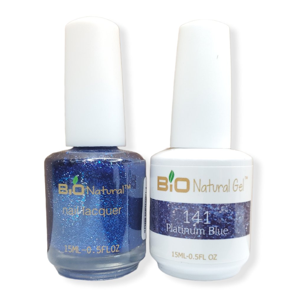 Bio Natural Gel Polish, Non-toxic Nail Lacquer, 141 Platinum Blue