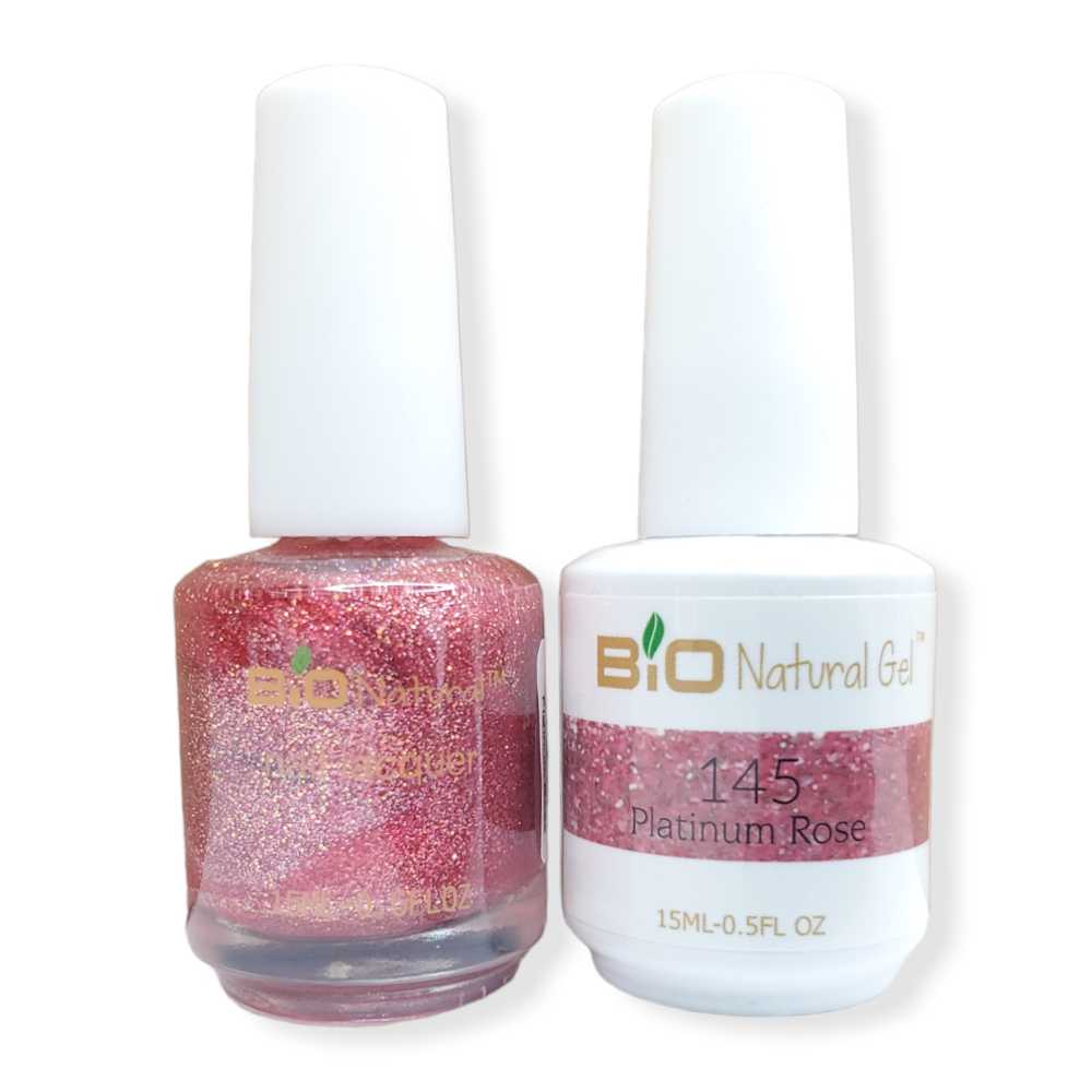 Bio Natural Gel Polish, Non-toxic Nail Lacquer, 145 Platinum Rose