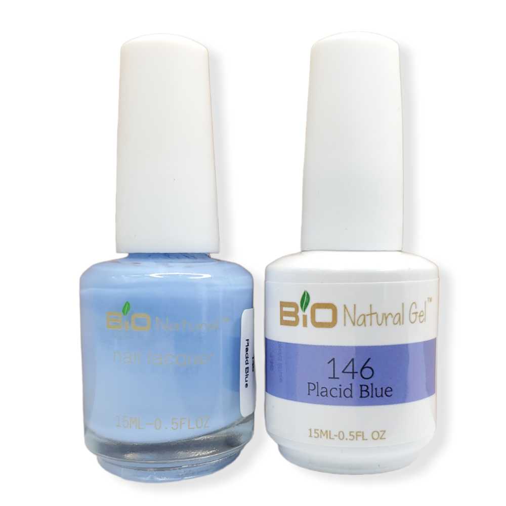 Bio Natural Gel Polish, Non-toxic Nail Lacquer, 146 Placid Blue