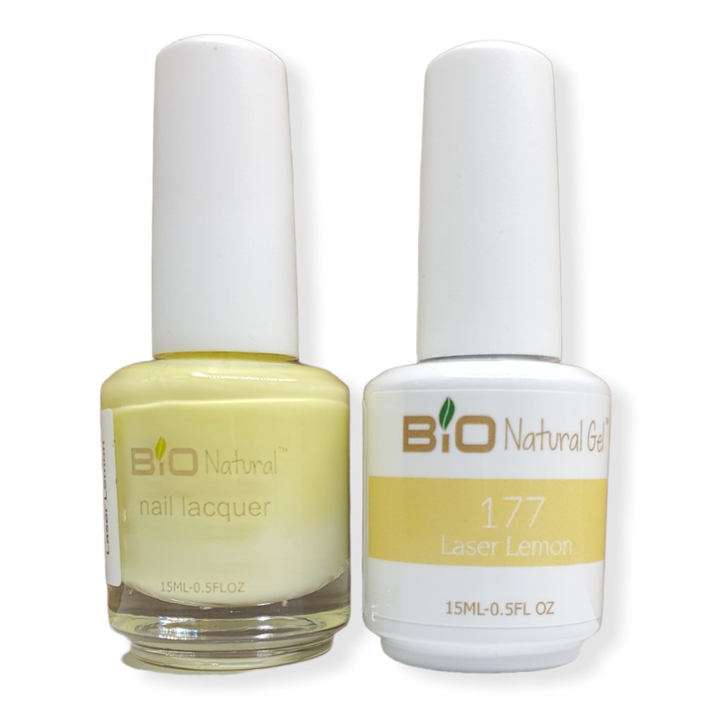 Bio Natural Gel Polish, Non-toxic Nail Lacquer, 177 Laser Lemon