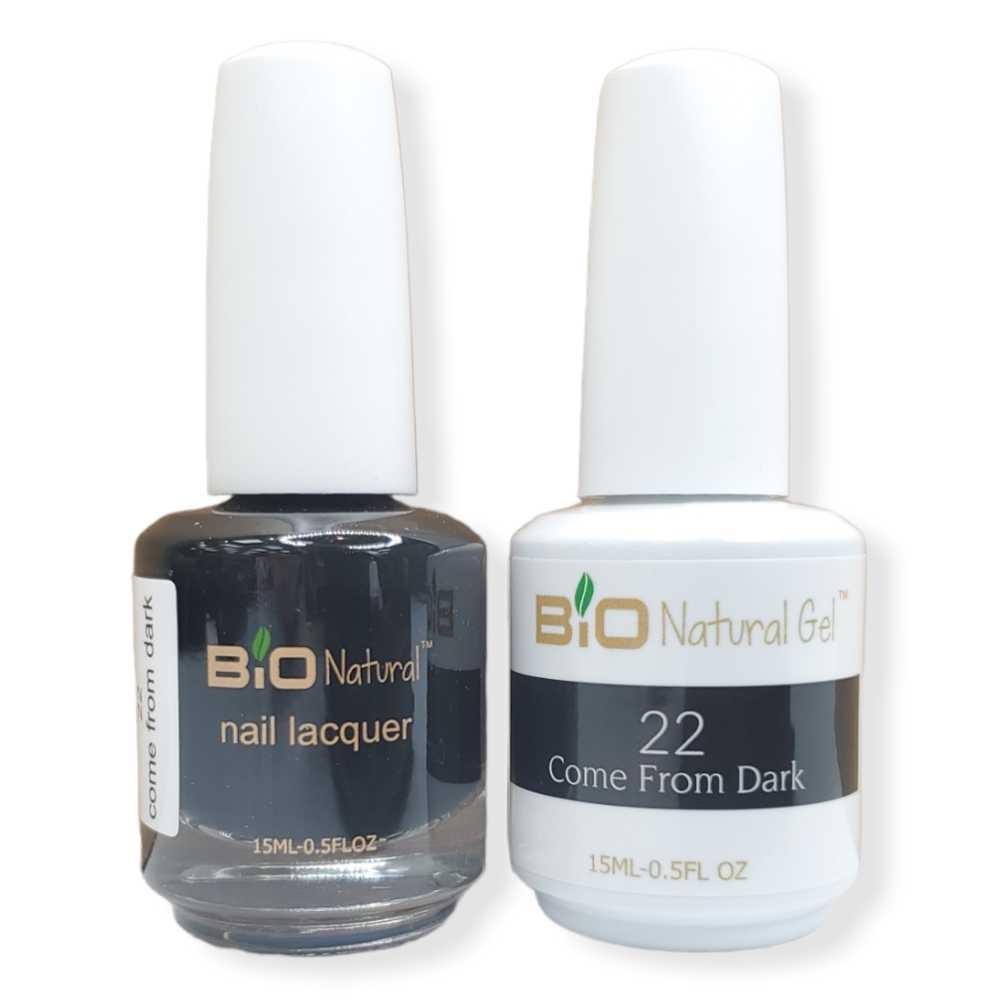 Bio Natural Gel Polish, Non-toxic Nail Lacquer, 22 Come From Dark