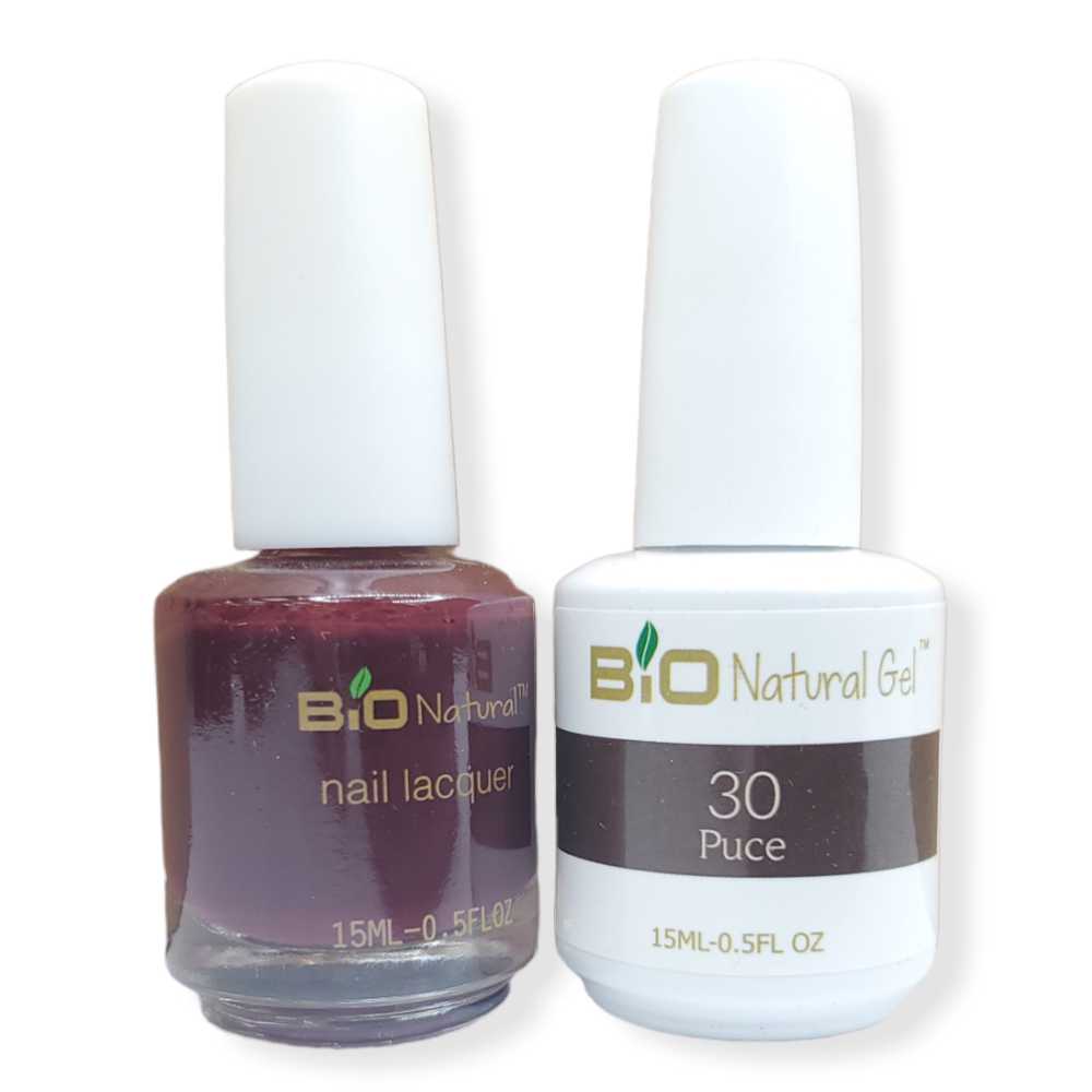 Bio Natural Gel Polish, Non-toxic Nail Lacquer, 30 Puce