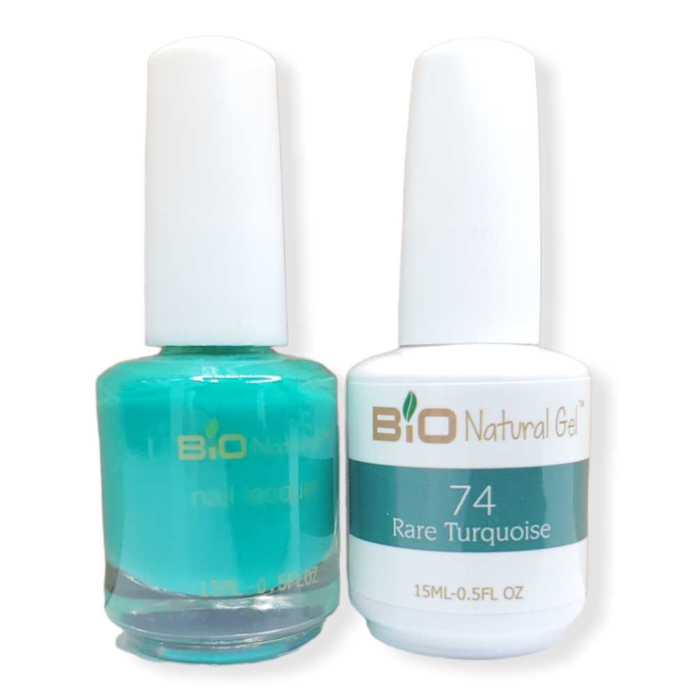 Bio Natural Gel Polish, Non-toxic Nail Lacquer, 74 Rare Turquoise