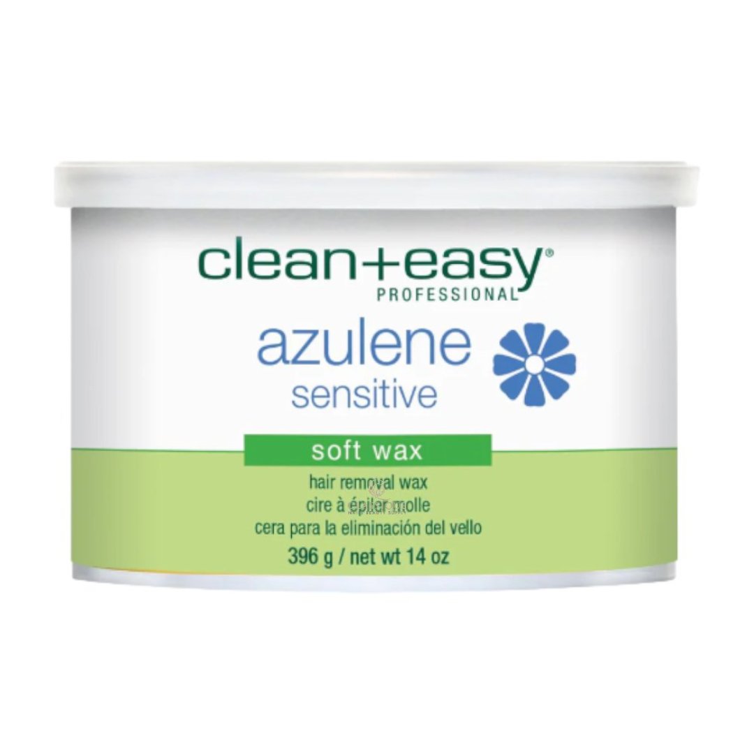 Clean+Easy Sensitive Azulene and Chamomile Soft Wax 14oz, soft wax​, bare wax bar​